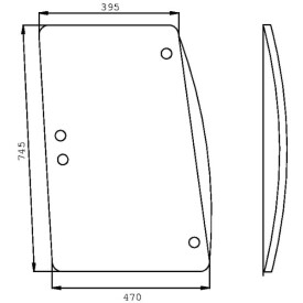 Vetro laterale UNIVERSEL D7286