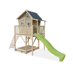 EXIT Crooky 750 cabane de jeu en bois - gris-beige