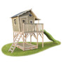 EXIT Crooky 750 cabane de jeu en bois - gris-beige