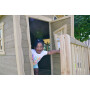 EXIT Crooky 750 cabane de jeu en bois - gris-beige