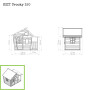 EXIT Crooky 150 cabane de jeu en bois - gris-beige