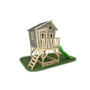 EXIT Crooky 500 cabane de jeu en bois - gris-beige