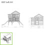 EXIT Loft 350 cabane de jeu en bois - naturel