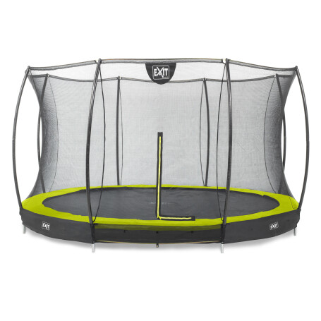EXIT Trampoline Silhouette inground ø427cm avec filet de sécurité - vert