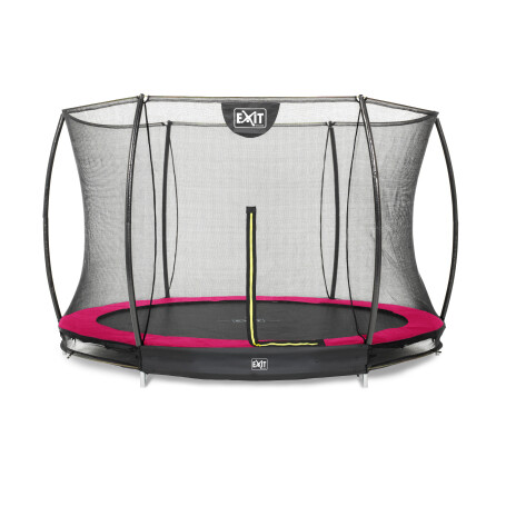 EXIT Trampoline Silhouette inground ø305cm avec filet de sécurité - rose