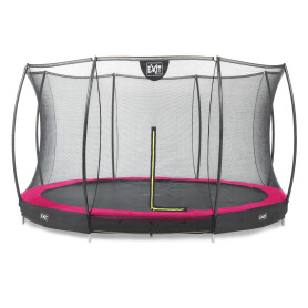 EXIT Trampoline Silhouette inground ø427cm avec filet de sécurité - rose