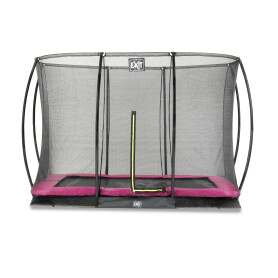 EXIT Trampoline Silhouette inground 214x305cm avec filet de sécurité - rose