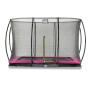 EXIT Trampoline Silhouette inground 244x366cm avec filet de sécurité - rose