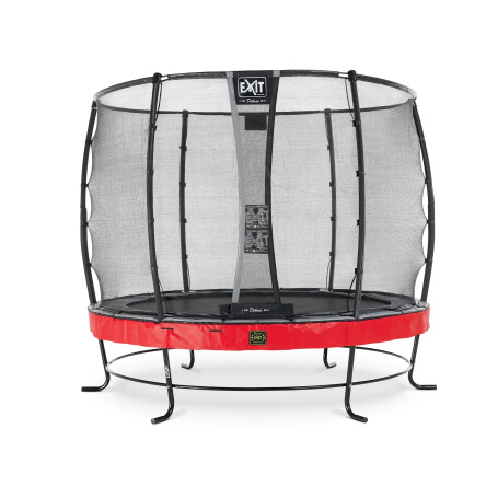 EXIT Trampoline Elegant Premium ø253cm avec filet de sécurité Deluxe - rouge