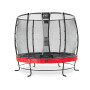 EXIT Trampoline Elegant Premium ø253cm avec filet de sécurité Deluxe - rouge