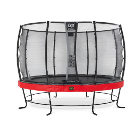 EXIT Trampoline Elegant Premium ø366cm avec filet de sécurité Deluxe - rouge