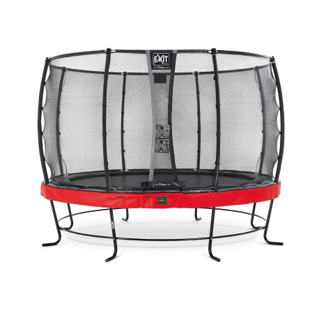 EXIT Trampoline Elegant Premium ø366cm avec filet de sécurité Deluxe - rouge