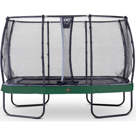 EXIT Trampoline Elegant Premium de 244x427cm avec filet de sécurité Deluxe - vert