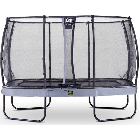 EXIT Trampoline Elegant Premium de 214x366cm avec filet de sécurité Deluxe - gris