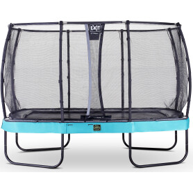 EXIT Trampoline Elegant Premium de 214x366cm avec filet de sécurité Deluxe - bleu