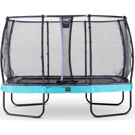 EXIT Trampoline Elegant Premium de 214x366cm avec filet de sécurité Deluxe - bleu