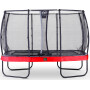 EXIT Trampoline Elegant Premium de 244x427cm avec filet de sécurité Deluxe - rouge