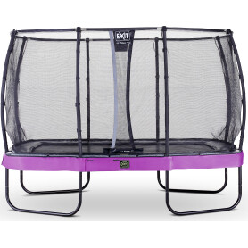 EXIT Trampoline Elegant Premium de 244x427cm avec filet de sécurité Deluxe - violet