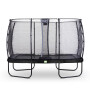 EXIT Trampoline Elegant de 214x366cm avec filet de sécurité Economy - noir