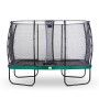 EXIT Trampoline Elegant de 244x427cm avec filet de sécurité Economy - vert