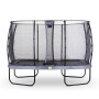EXIT Trampoline Elegant de 214x366cm avec filet de sécurité Economy - gris