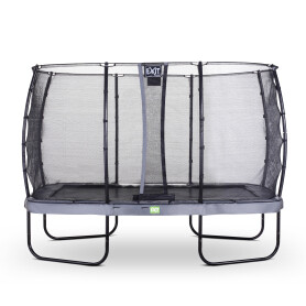 EXIT Trampoline Elegant de 244x427cm avec filet de sécurité Economy - gris