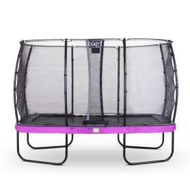 EXIT Trampoline Elegant de 214x366cm avec filet de sécurité Economy - violet