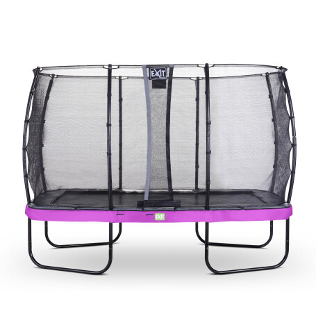 EXIT Trampoline Elegant de 214x366cm avec filet de sécurité Economy - violet