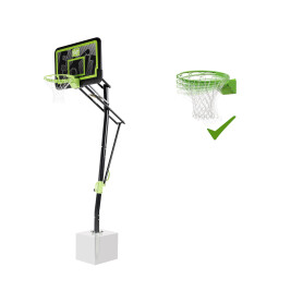 EXIT Panneau de basketball Galaxy pour fixation au sol avec anneau de dunk - black edition