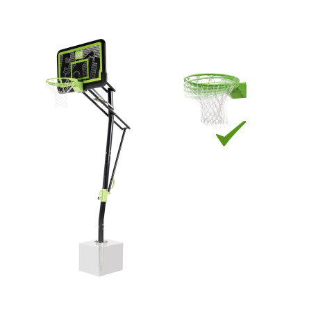 EXIT Panneau de basketball Galaxy pour fixation au sol avec anneau de dunk - black edition