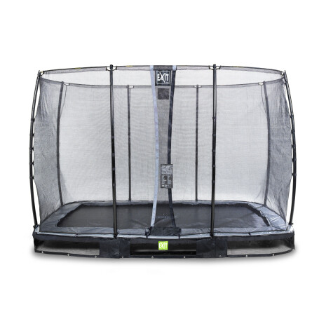 EXIT Trampoline enterré Elegant de 214x366cm avec filet de sécurité Economy - noir
