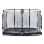 EXIT Trampoline enterré Elegant de 244x427cm avec filet de sécurité Economy - noir