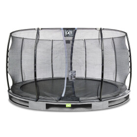 EXIT Trampoline enterré Elegant ø427cm avec filet de sécurité Economy - gris