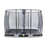 EXIT Trampoline enterré Elegant de 214x366cm avec filet de sécurité Economy - gris