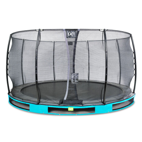 EXIT Trampoline enterré Elegant ø427cm avec filet de sécurité Economy - bleu