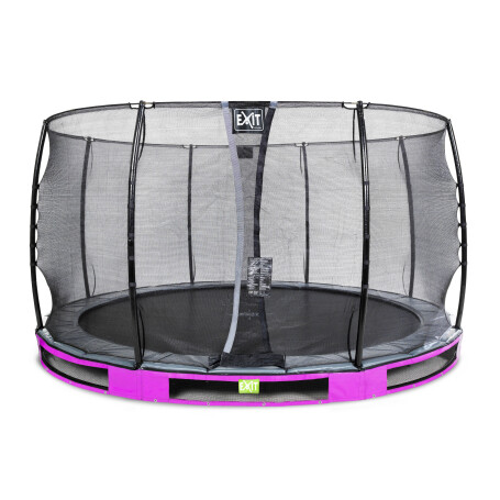 EXIT Trampoline enterré Elegant ø366cm avec filet de sécurité Economy - violet