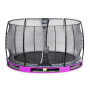 EXIT Trampoline enterré Elegant ø366cm avec filet de sécurité Economy - violet