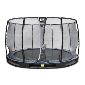 EXIT Trampoline enterré Elegant Premium ø366cm avec filet de sécurité Deluxe - noir