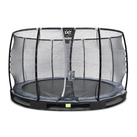 EXIT Trampoline enterré Elegant Premium ø366cm avec filet de sécurité Deluxe - noir