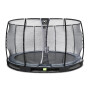 EXIT Trampoline enterré Elegant Premium ø366cm avec filet de sécurité Deluxe - noir