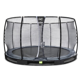 EXIT Trampoline enterré Elegant Premium ø427cm avec filet de sécurité Deluxe - noir