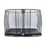EXIT Trampoline enterré Elegant Premium de 214x366cm avec filet de sécurité Deluxe - noir