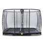 EXIT Trampoline enterré Elegant Premium de 244x427cm avec filet de sécurité Deluxe - noir