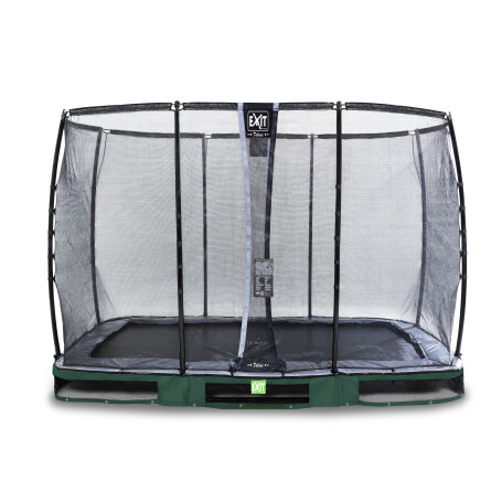 EXIT Trampoline enterré Elegant Premium de 214x366cm avec filet de sécurité Deluxe - vert