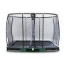 EXIT Trampoline enterré Elegant Premium de 214x366cm avec filet de sécurité Deluxe - vert