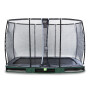 EXIT Trampoline enterré Elegant Premium de 244x427cm avec filet de sécurité Deluxe - vert