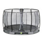 EXIT Trampoline enterré Elegant Premium ø366cm avec filet de sécurité Deluxe - gris