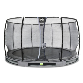 EXIT Trampoline enterré Elegant Premium ø427cm avec filet de sécurité Deluxe - gris