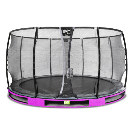 EXIT Trampoline enterré Elegant Premium ø427cm avec filet de sécurité Deluxe - violet