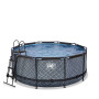 EXIT Piscine Stone ø360x122cm avec pompe de filtration à sable - grise